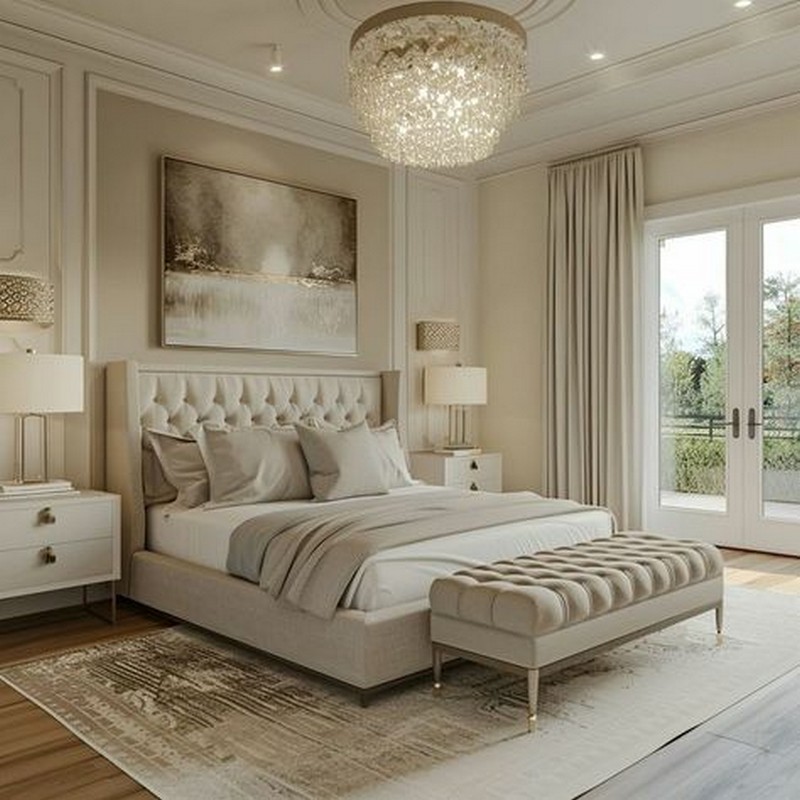 * Giường Ngủ Tân Cổ Điển: Tạo Nên Phong Cách Quý Phái Cho Phòng Ngủ